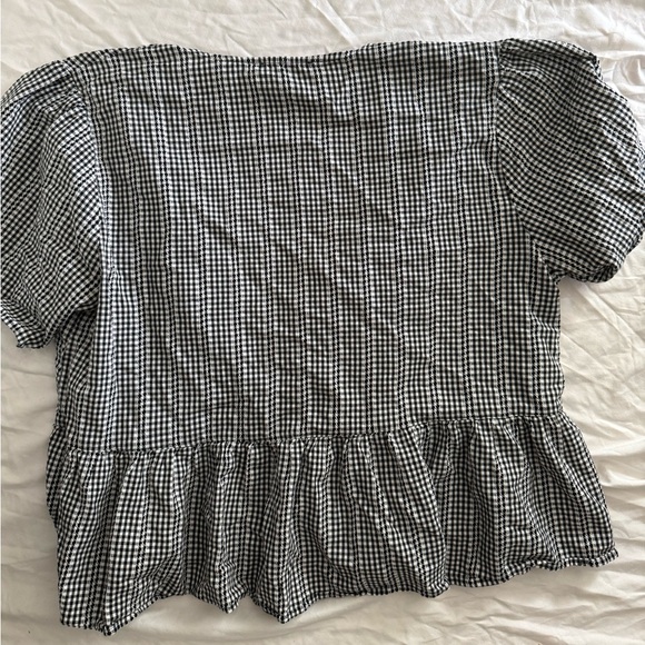 Madewell Crossover Peplum in Gingham - Picture 7 of 10